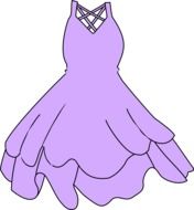 Drawing of purple elegant dress