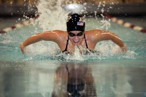 swimmer swimming in the pool