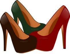 Shoes with the heels clipart