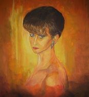 Painting of beautiful woman