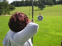 archery at the target
