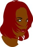 woman with red hair drawing