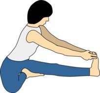 woman doing yoga exercises, illustration