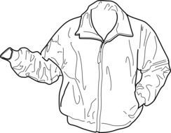 bomber, warm jacket, drawing