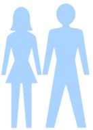 man and woman silhouette drawing