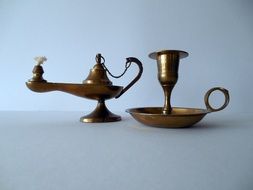 old-time oil lamp