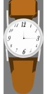 watch with a brown strap as an illustration