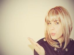 young beautiful blond woman portrait
