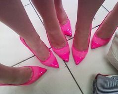 pink stilettos heels shoes