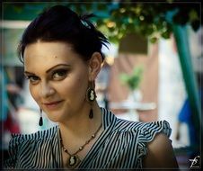 beautiful woman face portrait