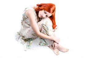 isolated red hair model