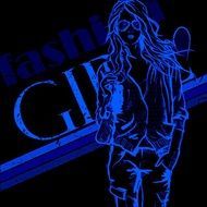Neon sign of fashionable clothes for girls