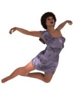woman happy jump 3d drawing