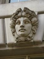 woman head, Stone sculpture