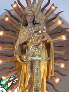 golden statue of mother of god