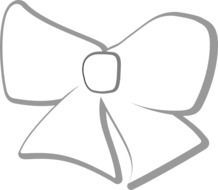 bow accessory drawing at white background