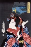 japanese maiden young woman drawing