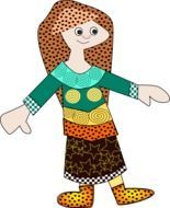 graphic image of a woman in arab clothing