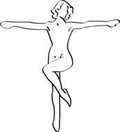 nude dancer as a graphic image