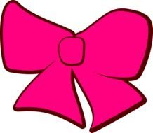 clipart of the pink hair ribbon