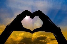 clipart of the human is loving sunrise
