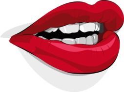 graphic image of female red lips