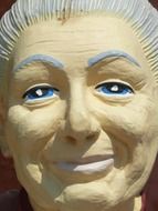 portrait of an old woman with gray hair