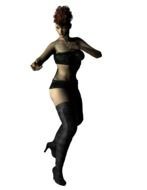 Clipart of warrior woman posing