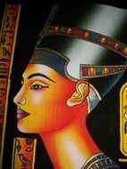 head portrait of ancient egyptian woman