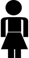 Sign of the woman toilet