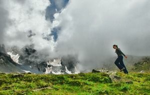 girl in the mountains