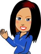 Avatar of the smiling woman clipart