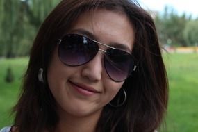 beautiful girl smile sunglasses