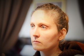 Serious woman portrait