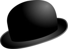 black english hat on a white background