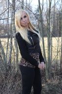 nice girl in forest