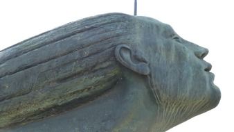 head of woman's statue in desenzano del garda