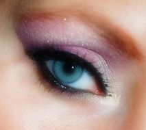 beautiful eye makeup close-up