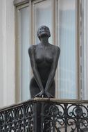 statue of a woman on the balcony Belgium