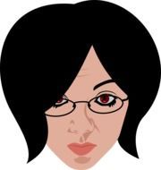 brunette in glasses