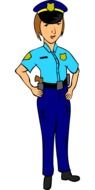 police officer uniform woman drawing