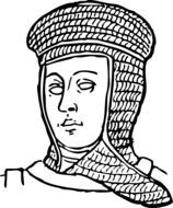 drawing of a medieval woman