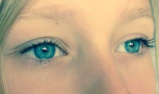 Blue eyes of the girl