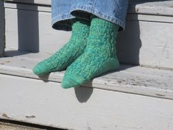 knitting hand socks