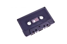 isolated black cassette