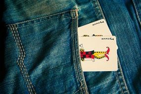 joker cards in jeans