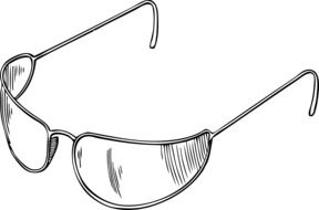 Colorless sunglasses, drawing