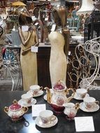 utensils and manikens on display at the store