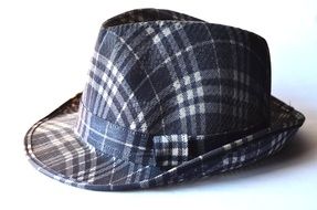 checkered hat