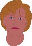 clipart of the angela merkel head